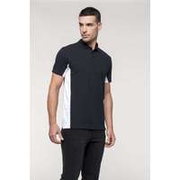 Kariban Póló Kariban galléros férfi (65%poliészter 35%pamut) dark grey/orange, L