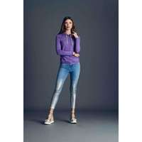 Anvil Felső Anvil női hosszú ujjú kapucnis női (150g/m2) heather blue/neon yellow, M