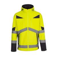 Top Munkakabát softshel jólláthatósági, 100% poliészter, fényvisszaverő csíkok, állítható mandzsetta, fluosárga, M