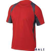 Delta Póló Bicolor sport és szabadidő lélegző könnyű red/grey M