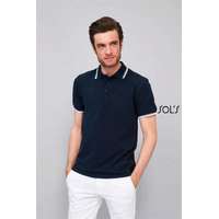 Sols Póló Sols Practice galléros férfi férfi (100%pamut 260g/m2) red/white, M