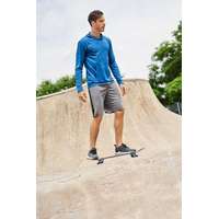 Gildan Póló (Gildan Performance) kapucnis hosszú ujjú unisex, heather sport dark navy, S
