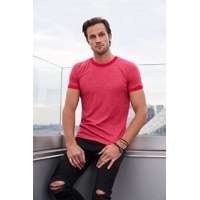 Anvil Póló Anvil felnőtt férfi (100%pamut) heather blue/navy, S