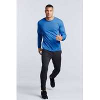 Gildan Póló (Gildan Performance) férfi hosszú ujjú unisex (100%poliészter) royal, S