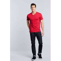 Gildan Póló (Gildan Premium cotton) felnőtt v-nyakú férfi, navy, XL