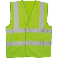 Coverguard Mellény Yard Fluo jól láthatósági 2 vízszintes 1 függőleges csíkkal zöld XL