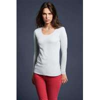 Anvil Póló Anvil női hosszú ujjú női (100%pamut 110g/m2) silver, XL