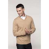 Kariban Pulóver Kariban prémium v-nyakú férfi hosszú ujjú férfi, navy heather, XS