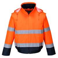 Portwest Portwest C464 Hi-Vis 2 az 1-ben kontrasztos Essential Lite bomber kabát