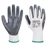 Portwest Portwest A310 Flexo Grip Tenyérmártott védőkesztyű (szürke/fehér) (11/XXL)
