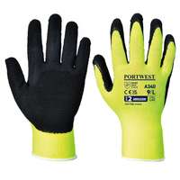Portwest Portwest A340 Hi-Vis Grip Tenyérmártott védőkesztyű (sárga/fekete) (7/S)