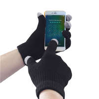 Portwest Portwest GL16 Touchscreen érintőképernyős kötött kesztyű (fekete, L/XL)