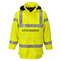 Portwest Portwest S774 BizFlame Rain antisztatikus, lángálló, jól láthatósági kabát (sárga)