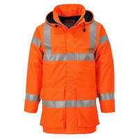 Portwest Portwest S774 BizFlame Rain antisztatikus, lángálló, jól láthatósági kabát (narancs)