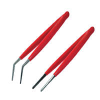 Pro'skit 908-T301 műszerészcsipesz-pár, 150 mm, egyenes és 45'-ban hajlított, szigetelt bevonat