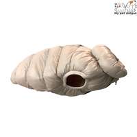 Vízálló bélelt kutya pehely kabát -bézs - S