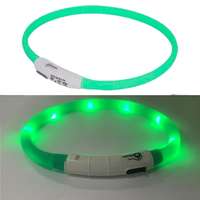 Nunbell LED vágható világítós nyakörv- 56cm - Zöld