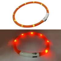 Nunbell LED vágható világítós nyakörv- 56cm - Narancs