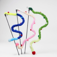 Nunbell Rugalmas cica játékpálca csörgővel- Plüss csíkok