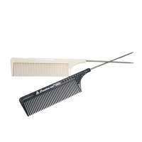 Fém nyelű stil fésű közepes fogazat fehér