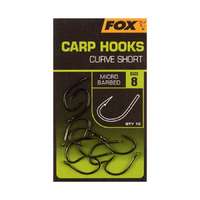 Fox Fox Edges Carp Hooks Curve Short horog 10db nikkel bevonattal - 8