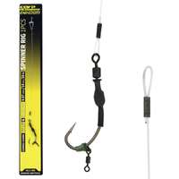 Carp Academy Carp Academy Spinner Rig Curved Shank bojlis előkötött horog 1db - 4
