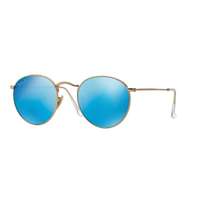 Ray-Ban Ray-Ban RB3447 112/4L ROUND METAL MATTE GOLD BLUE MIRROR POLAR napszemüveg