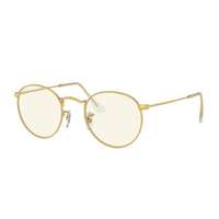 Ray-Ban Ray-Ban RB3447 9196BL ROUND METAL LEGEND GOLD PHOTO GREY/BLUE LIGHT FILTER napszemüveg