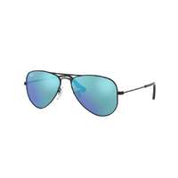 Ray-Ban Ray-Ban RJ9506S 201/55 JUNIOR AVIATOR MATTE BLACK BLUE MIRROR gyermek napszemüveg