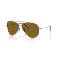 Ray-Ban Ray-Ban RBR0101S 004/83 AVIATOR REVERSE GUNMETAL POLARIZED DARK BROWN napszemüveg