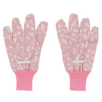 Esschert Design Mezei virág mintás kerti kesztyű, pink