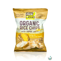 Rice UP! Rice UP! bio teljes kiőrlésű barna rizs chips kölessel és napraforgómaggal 25 g