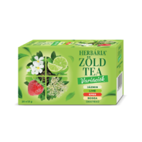 Herbária Herbária Zöld tea variációk - jázmin, lime, eper, bodza ízesítésű, 4x5 filter