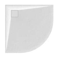 Welland Welland kőhatású félköríves zuhanytálca szifonnal 90 x 90 cm - fehér (GT-9090RS)