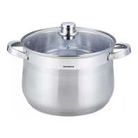 Klausberg Klausberg fazék 8.6L, Ø24 cm- rozsdamentes acél, edzett üveg fedő (KB-7163)