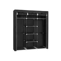 Songmics Szövet ruhásszekrény / mobil gardrób - 150 x 175 cm (fekete)