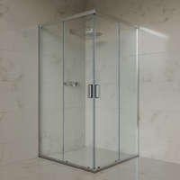 Welland Welland SQ-100100 zuhanykabin elhúzható ajtóval - 100 x 100 cm - króm profil