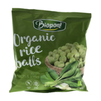 Biopont Biopont Bio rizsgolyó spenót-póréhagyma 60 g