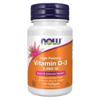 NOW Foods Now D3-vitamin 2000 IU lágyzselatin kapszula 120 db