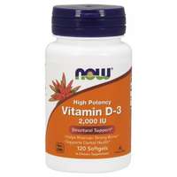 NOW Foods Now D3-vitamin 2000 IU lágyzselatin kapszula 120 db