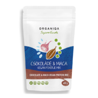 Organiqa Organiqa Bio Vegán Csokoládé-Maca Fehérje Mix 400 g