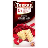 Torras Torras Goji Bogyós Fehércsokoládé hozzáadott cukor nélkül 75 g