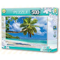 KORREKT WEB Seychelles Tengerpart Palm tree puzzle 500 db-os