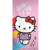 KORREKT WEB Hello Kitty Rainbow fürdőlepedő, strand törölköző 70x140cm (Fast Dry)