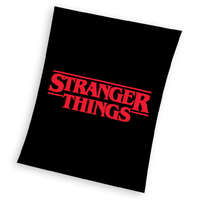 KORREKT WEB Stranger Things Black coral fleece polár takaró 130x170cm