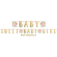 KORREKT WEB Floral Baby Sweet Baby Girl papír felirat 2 részes