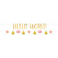 KORREKT WEB Baby Girl Hello World felirat 176,8 cm 2 db-os