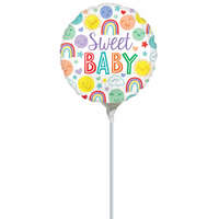 KORREKT WEB Színes Sweet baby mini fólia lufi 23 cm (WP)
