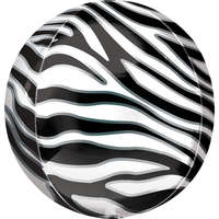 KORREKT WEB Zebra mintás Gömb fólia lufi 40 cm