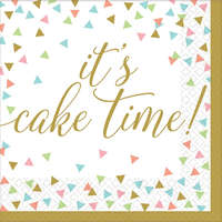 KORREKT WEB Konfetti Cake Time szalvéta 36 db-os 33x33 cm